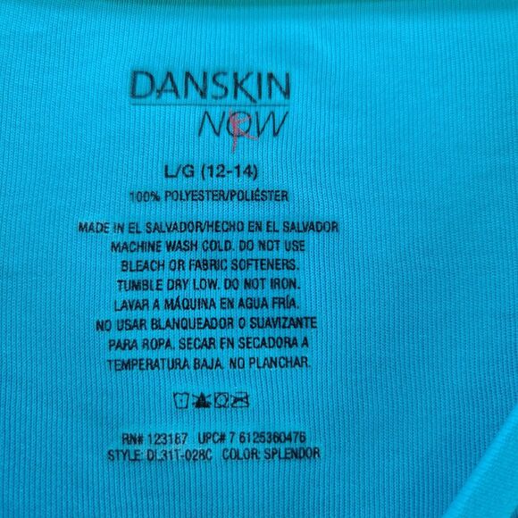 Danskin Now Womens T-Shirt Blue Size Large 100% Polyester Short Sleeve Pullover - Picture 6 of 12
